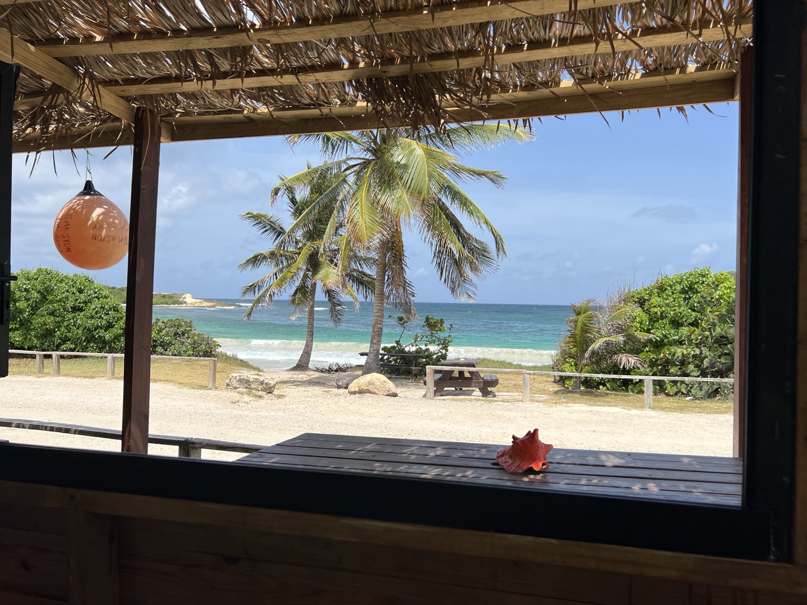 Beach bar view