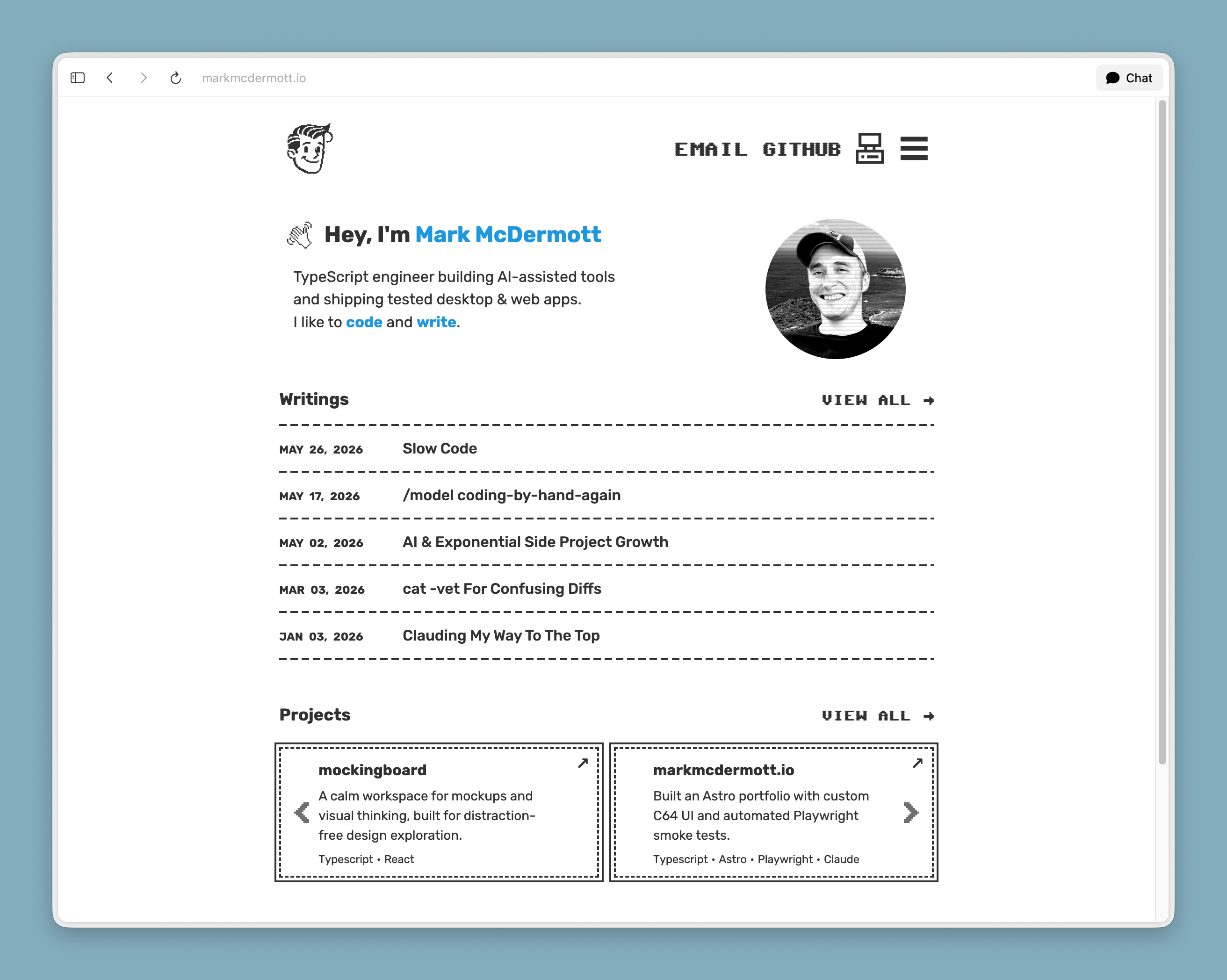markmcdermott.io screenshot